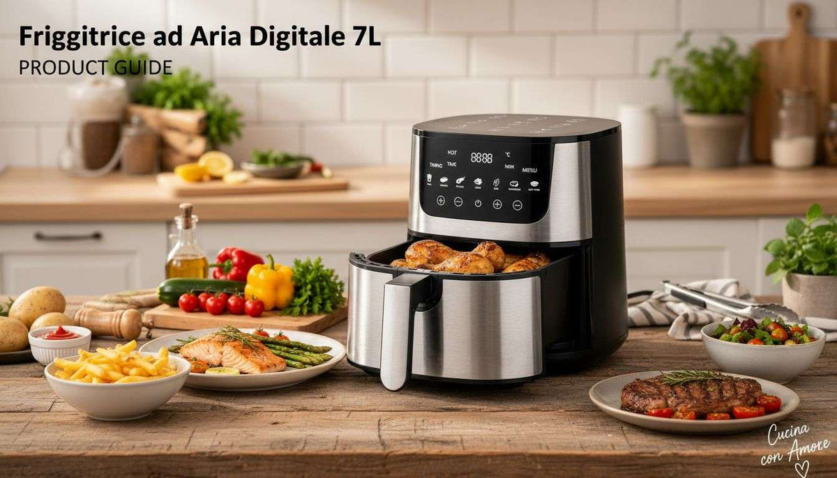 Friggitrice ad Aria Digitale 7L: Cucina con Facilità