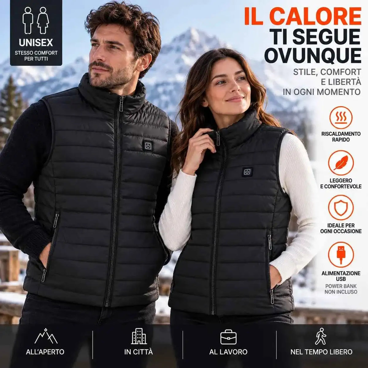 Gilet Riscaldante Unisex USB - MercatoneSmart.it