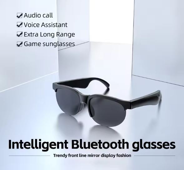 Occhiali Smart Audio Wireless con Assistente AI – Traduzione Vocale, Chiamate e Musica – Microfono Integrato