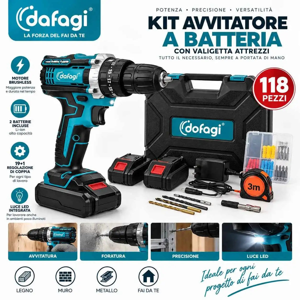 Kit Valigetta Attrezzi 118 Pezzi - MercatoneSmart.it