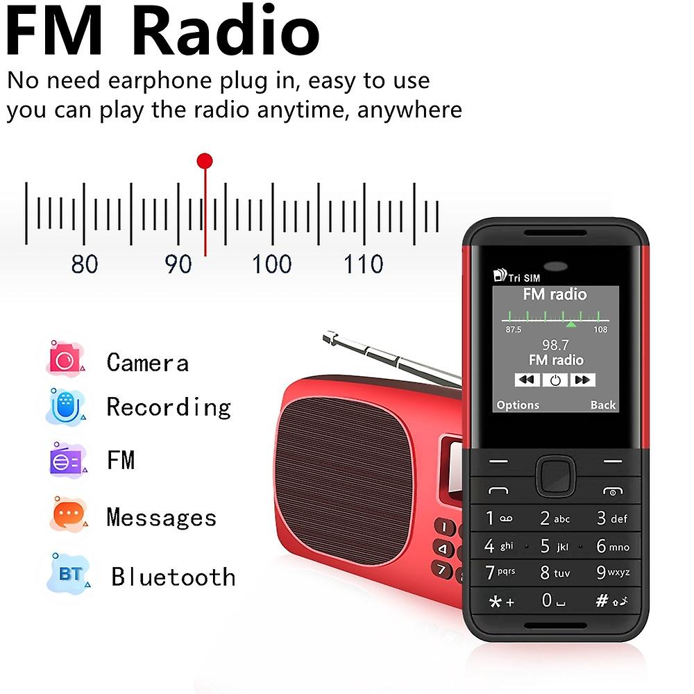 BM5310 Mini Telefono Mobile – Display 1,33", Tripla SIM