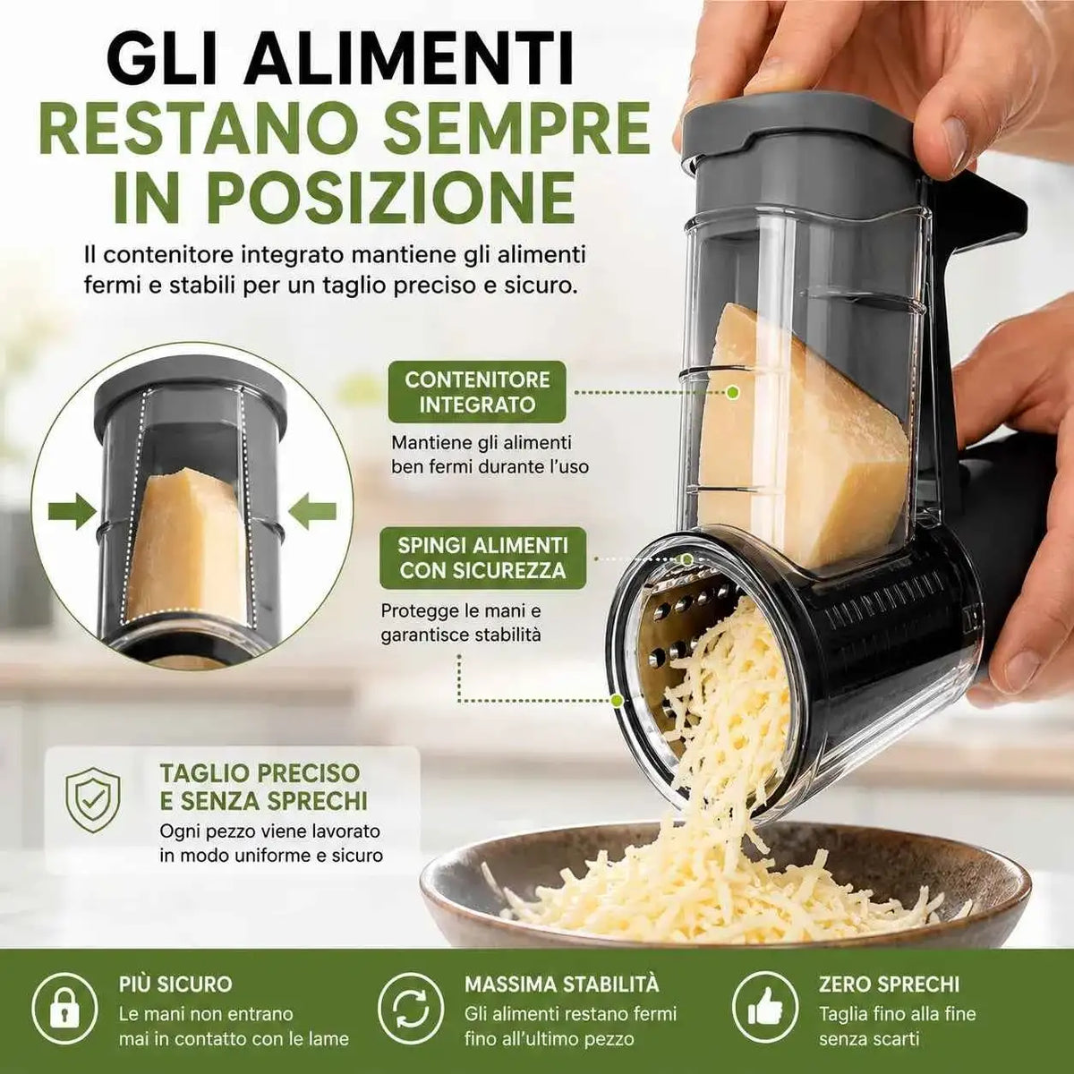 Grattugia Elettrica 4 in 1 - MercatoneSmart.it