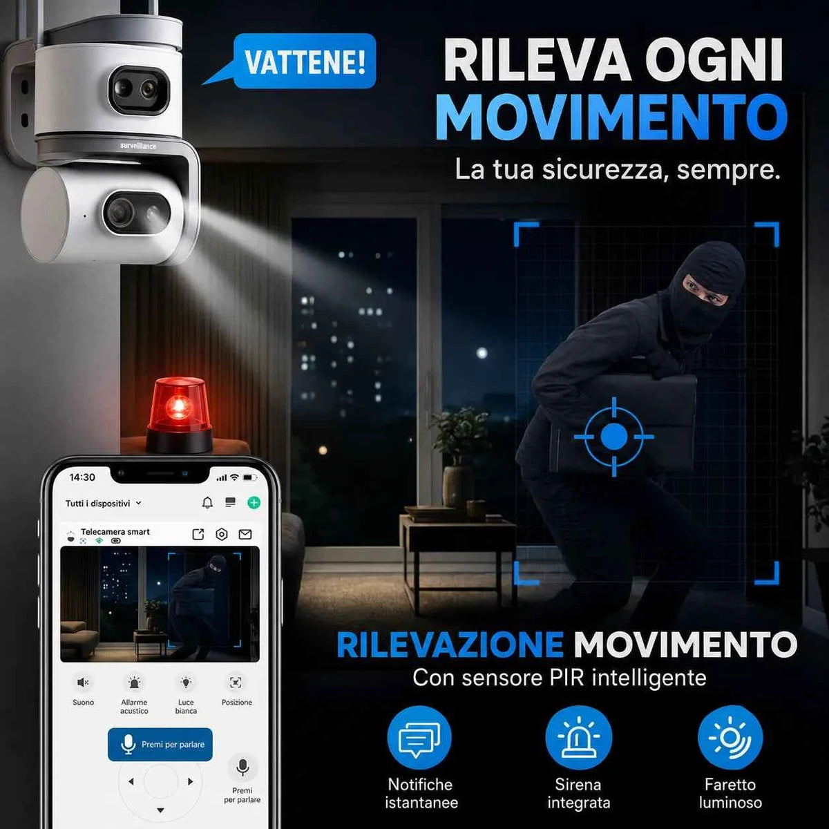 Telecamera WiFi Esterno 6MP - MercatoneSmart.it