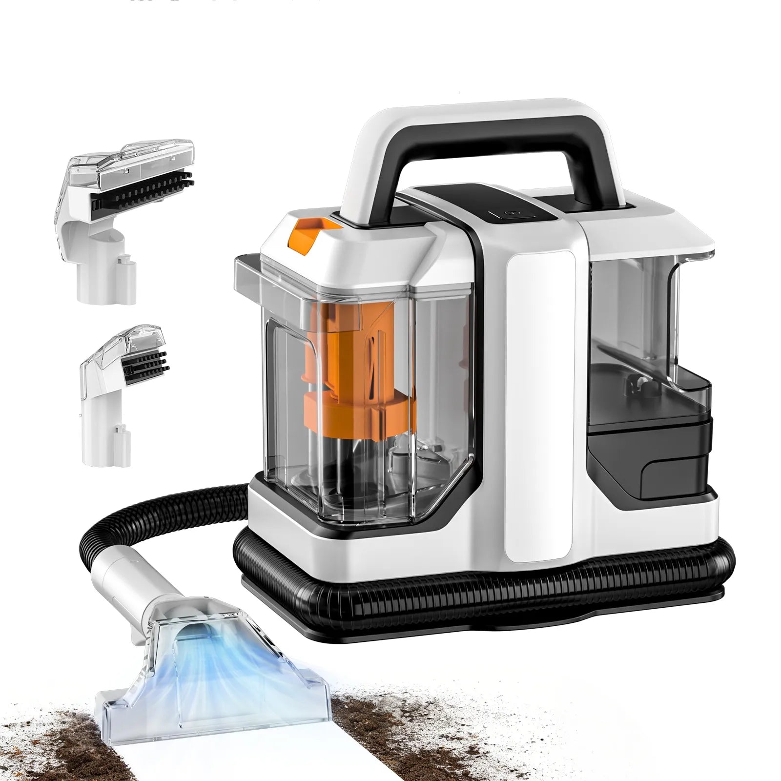 Lavatappezzeria Portatile Professionale 750W con Aspirazione 15KPa, Sistema Spray Integrato e Doppio Serbatoio