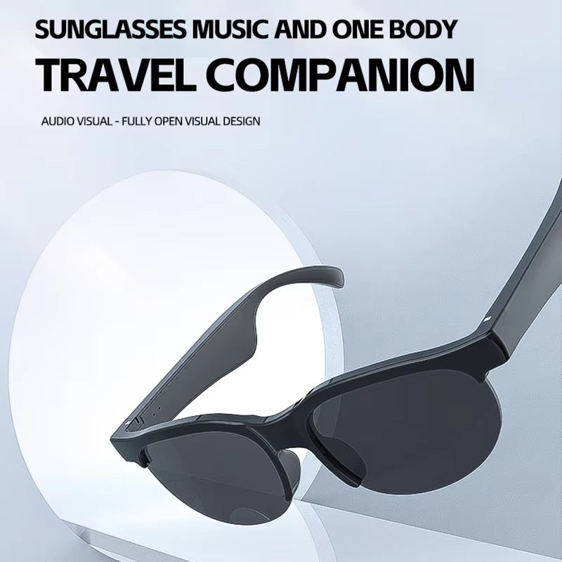 Occhiali Smart Audio Wireless con Assistente AI – Traduzione Vocale, Chiamate e Musica – Microfono Integrato