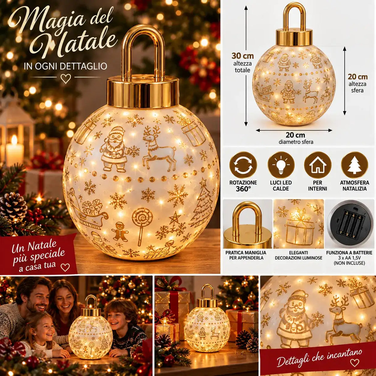 Sfera di Natale LED - MercatoneSmart.it