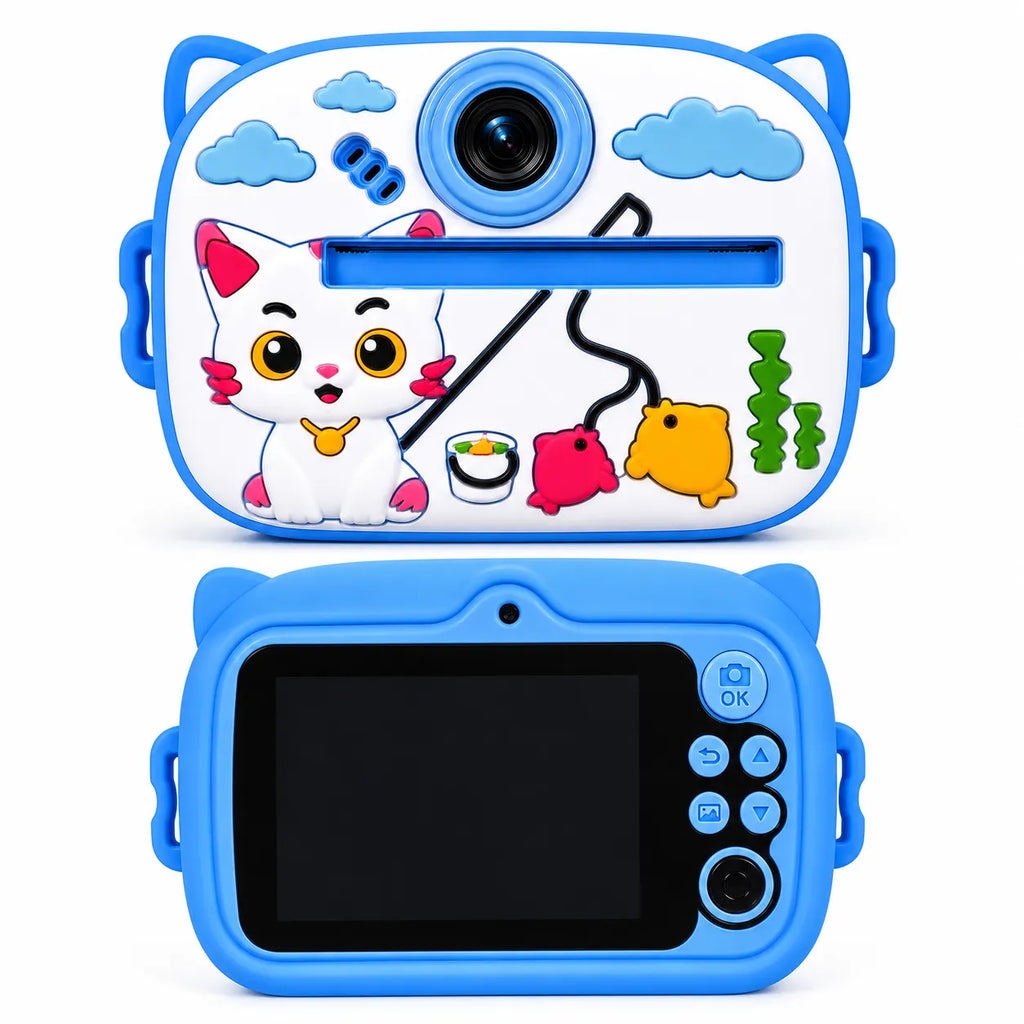 Mini Fotocamera Bambini con Stampa Istantanea – Foto e Video HD – Mini Camera Digitale Educativa con Giochi e Musica – Regalo Perfetto per Bambini e Bambine
