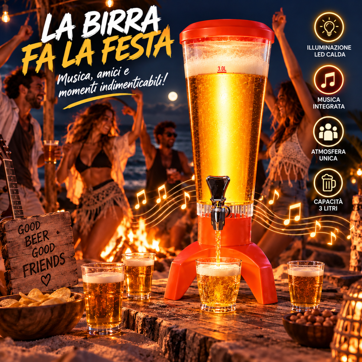 Dispenser Birra a Torre 3Lt