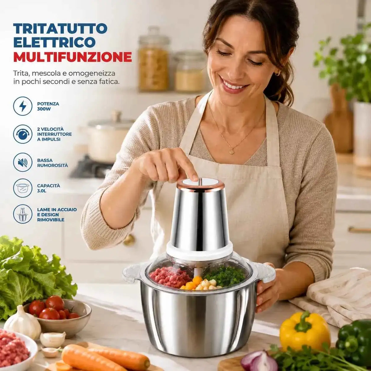 Tritatutto Elettrico 3L - MercatoneSmart.it