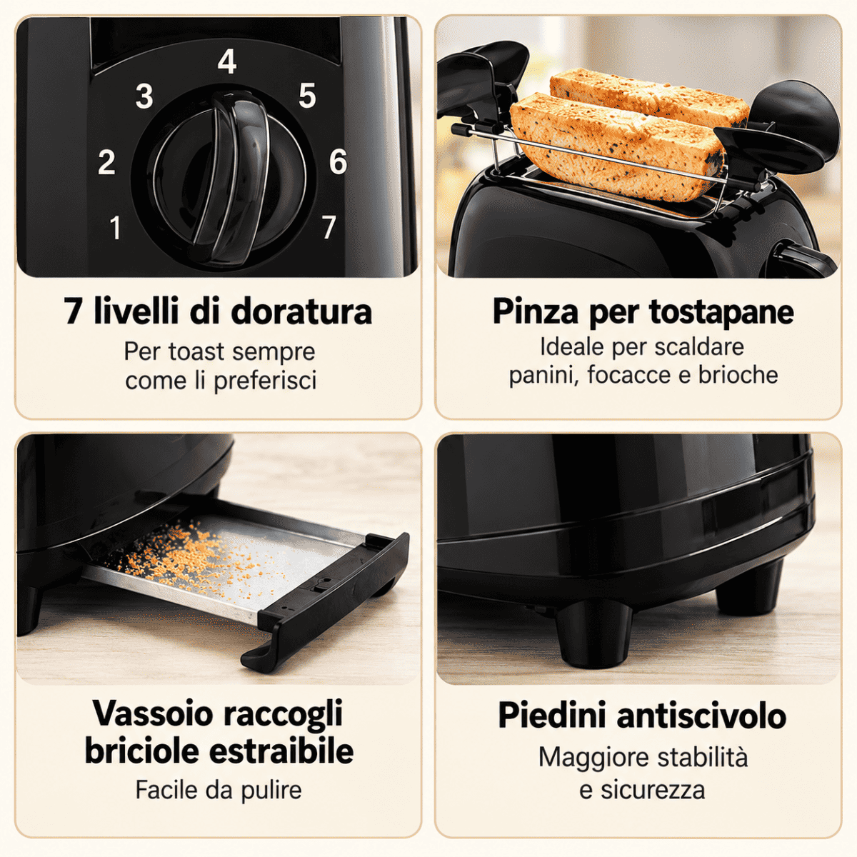 Tostapane Elettrico 700W