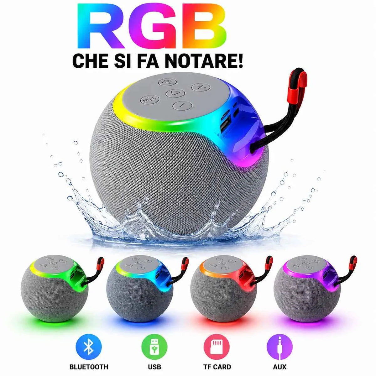 Cassa Bluetooth RGB JK-1267 - MercatoneSmart.it
