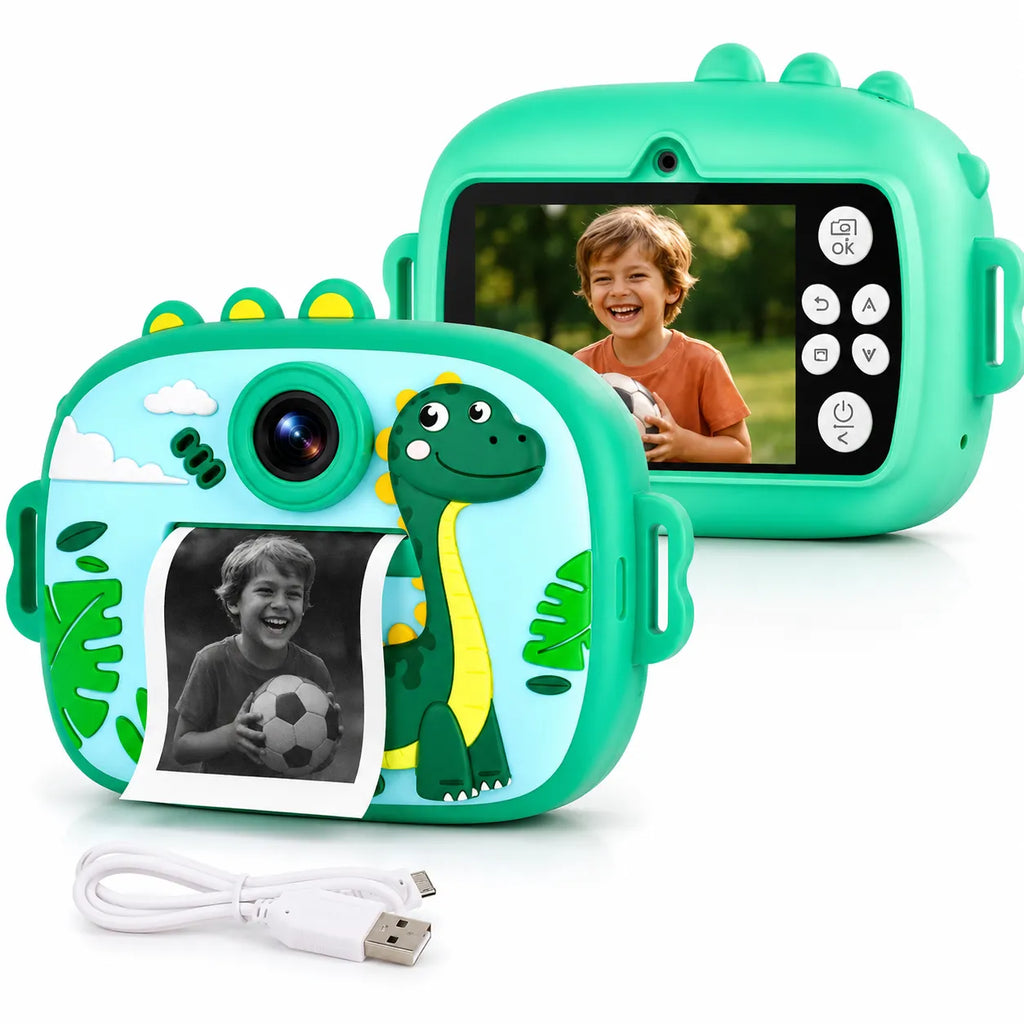 Mini Fotocamera Bambini con Stampa Istantanea – Foto e Video HD – Mini Camera Digitale Educativa con Giochi e Musica – Regalo Perfetto per Bambini e Bambine