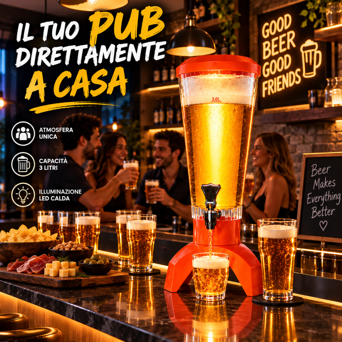 Dispenser Birra a Torre 3Lt