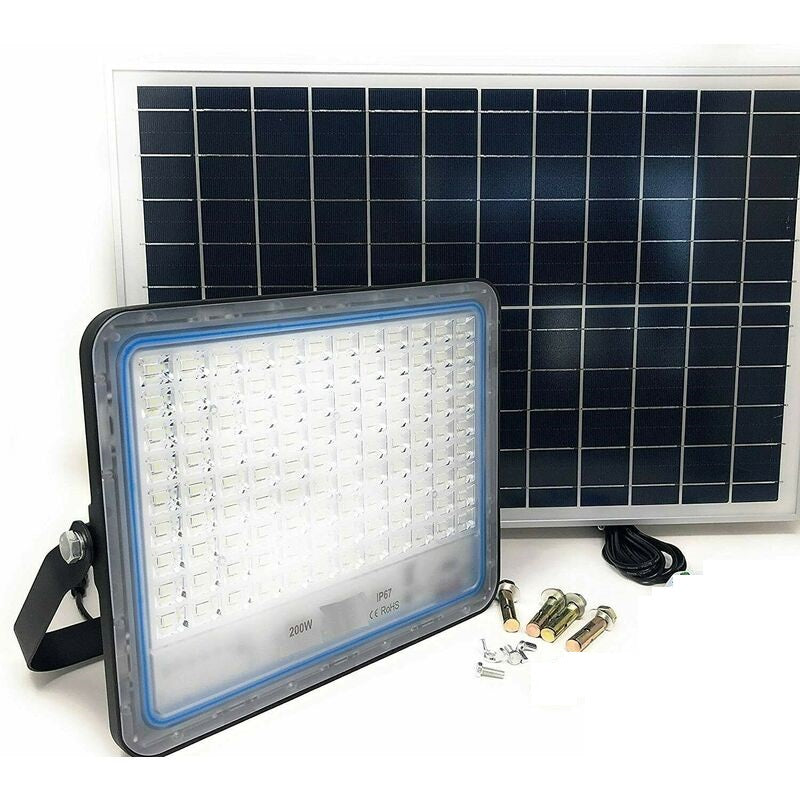 Faretto led con pannello a energia solare luce fredda esterno ip66