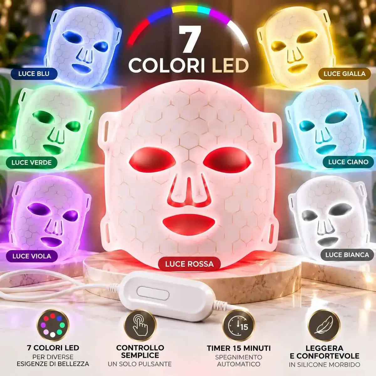 Maschera Facciale Fototerapia - MercatoneSmart.it