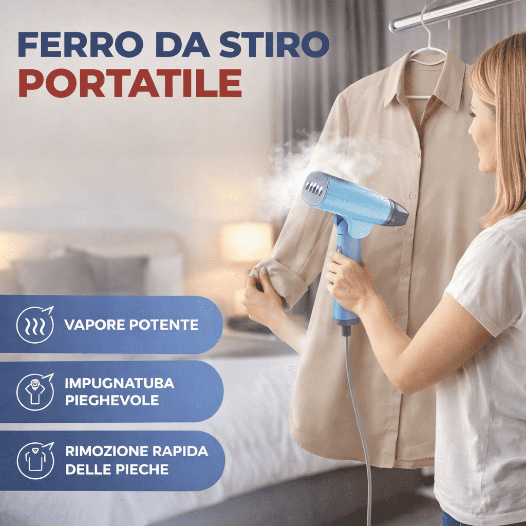 Ferro da Stiro Portatile a Vapore - MercatoneSmart.it