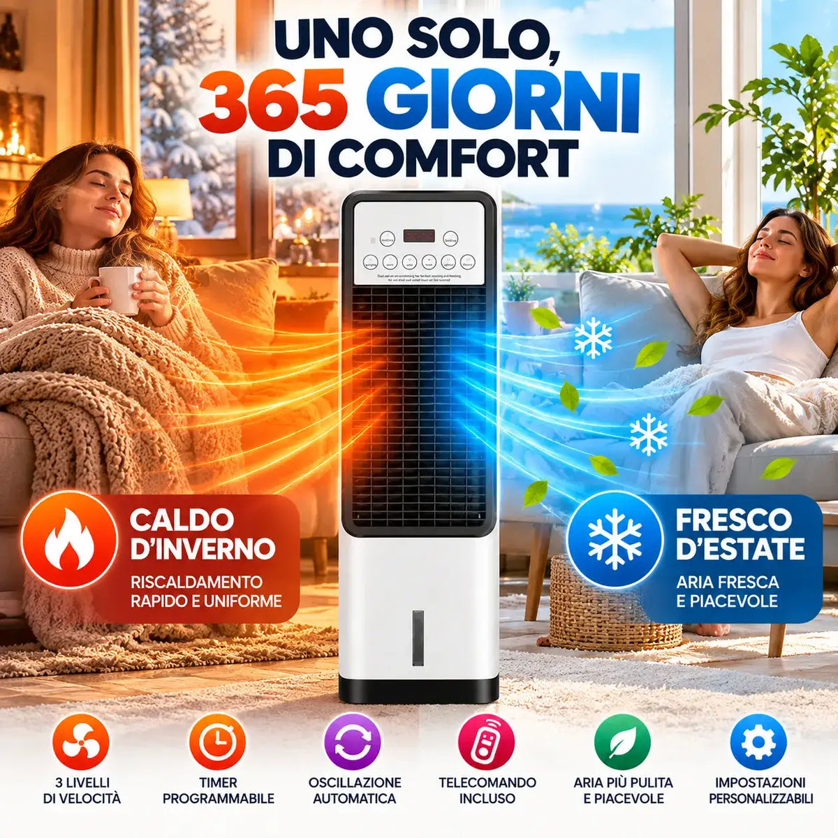 Dual Clima Caldo/Freddo 3in1 - MercatoneSmart.it