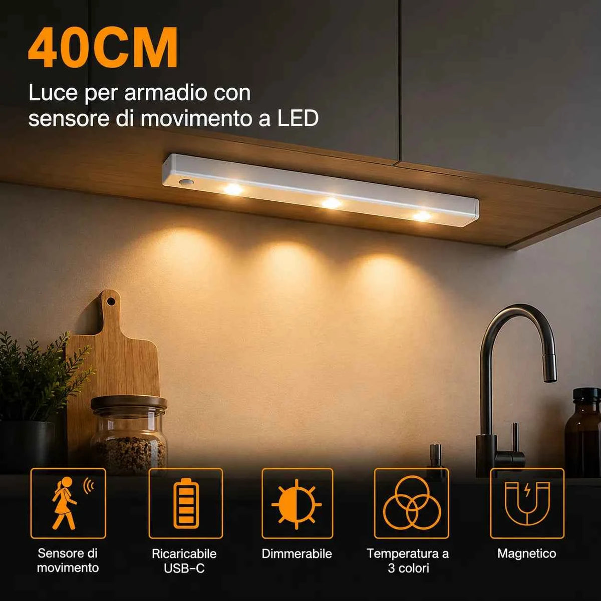LED 40 cm Ricaricabile - MercatoneSmart.it