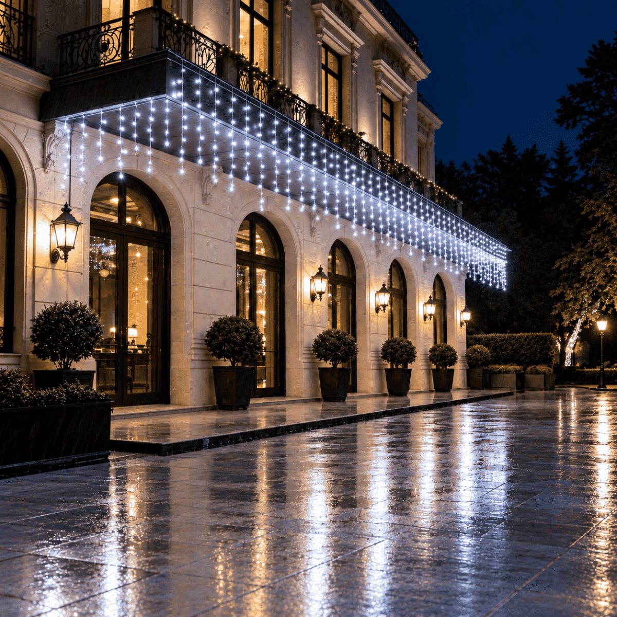 Tenda Luminosa Natalizia 250 LED Bianco freddo