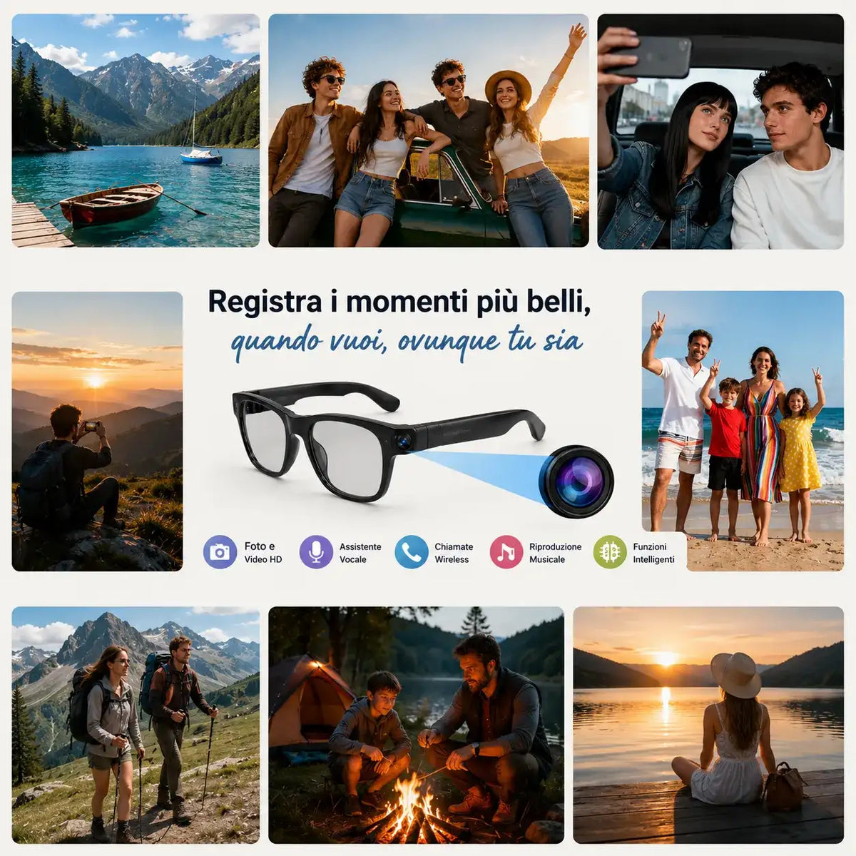 Occhiali Smart AI HD 8MP - MercatoneSmart.it