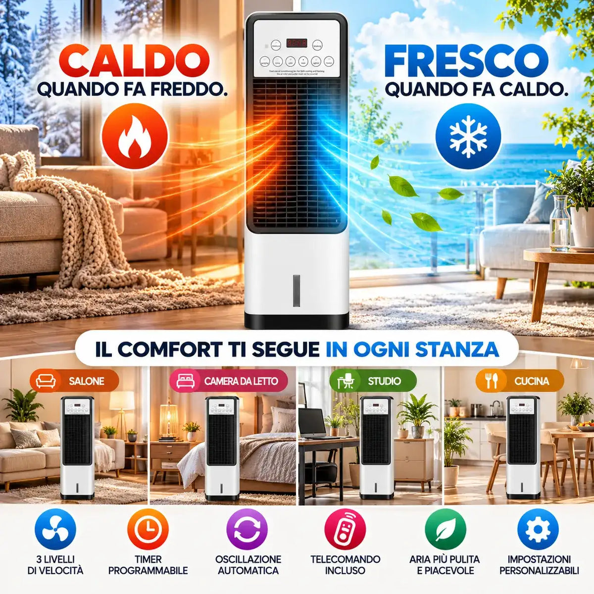 Dual Clima Caldo/Freddo 3in1 - MercatoneSmart.it