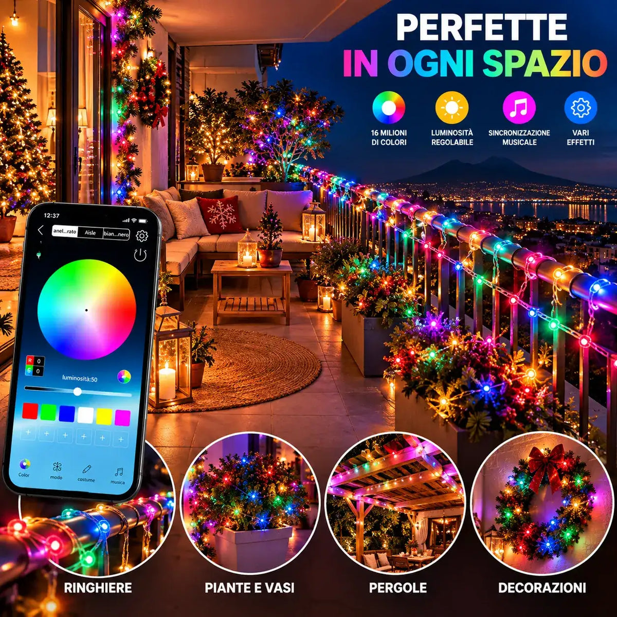 Natale 2026 Luci LED smart - MercatoneSmart.it