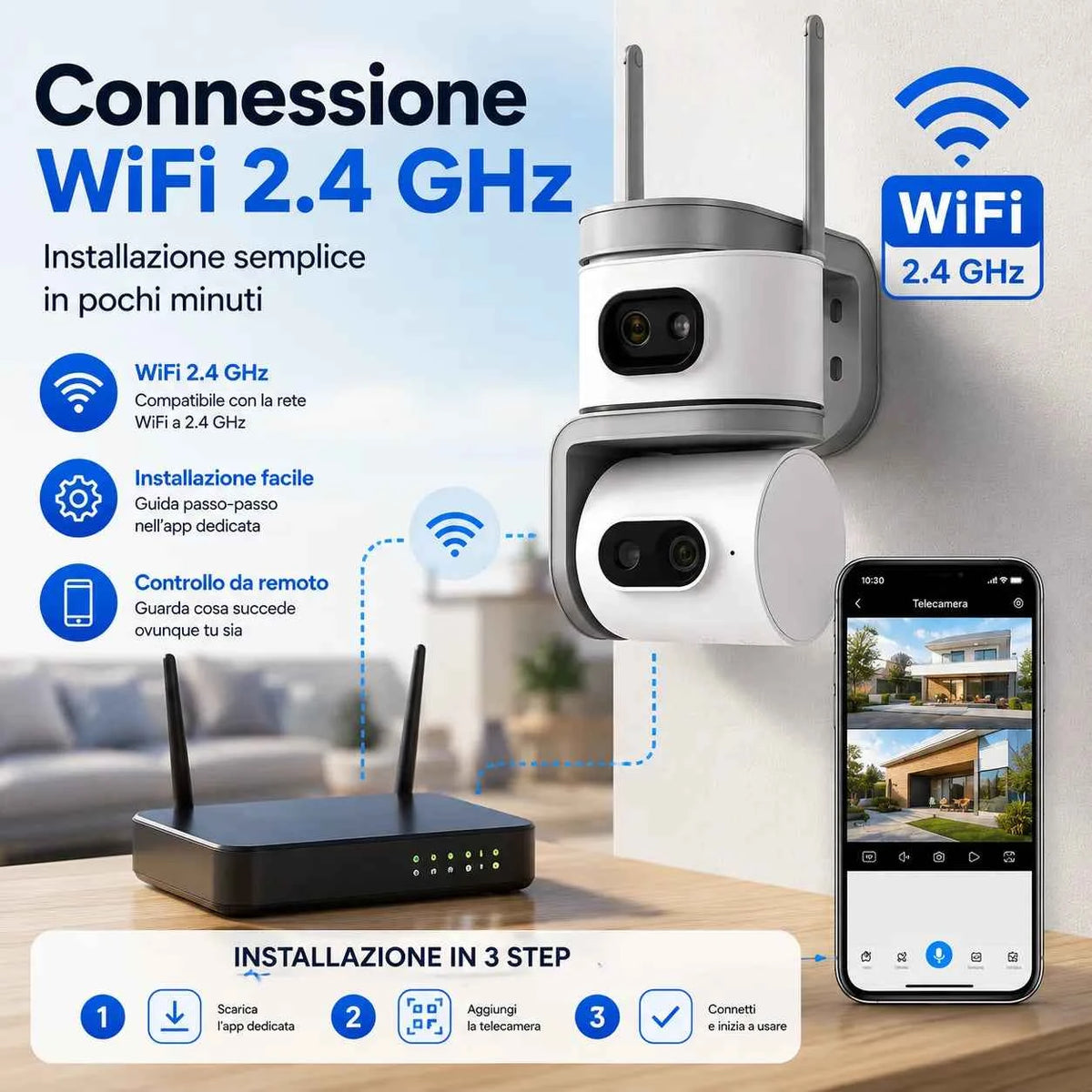 Telecamera WiFi Esterno 6MP - MercatoneSmart.it