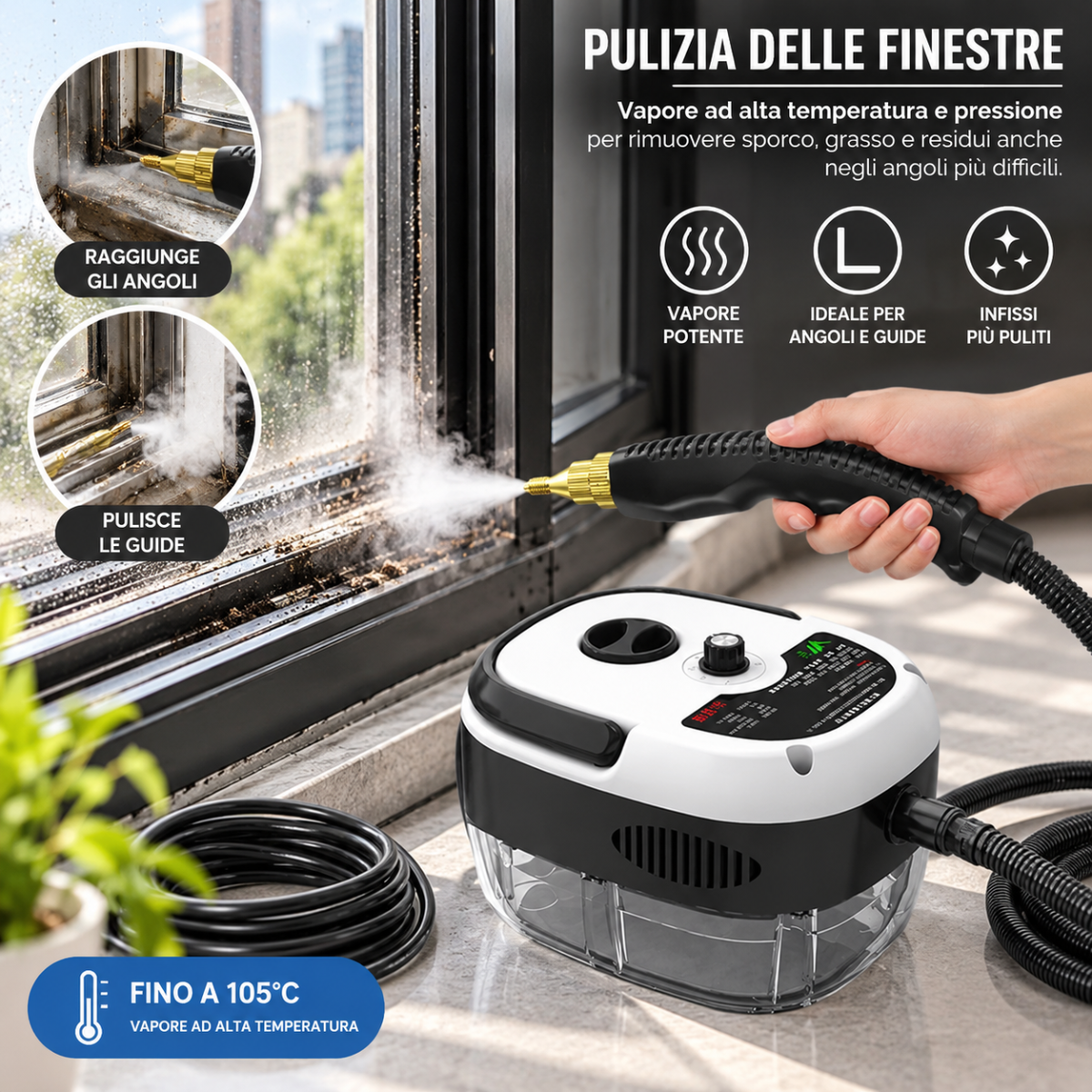 Pulitore a Vapore 2500W