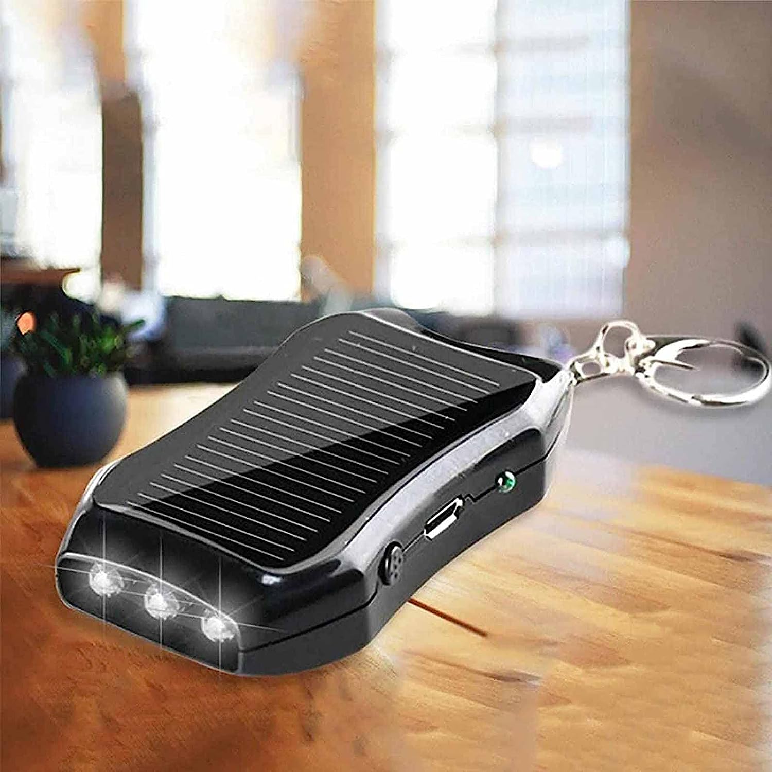 Portachiavi portatile da 1200 mAh con batteria solare Power Bank