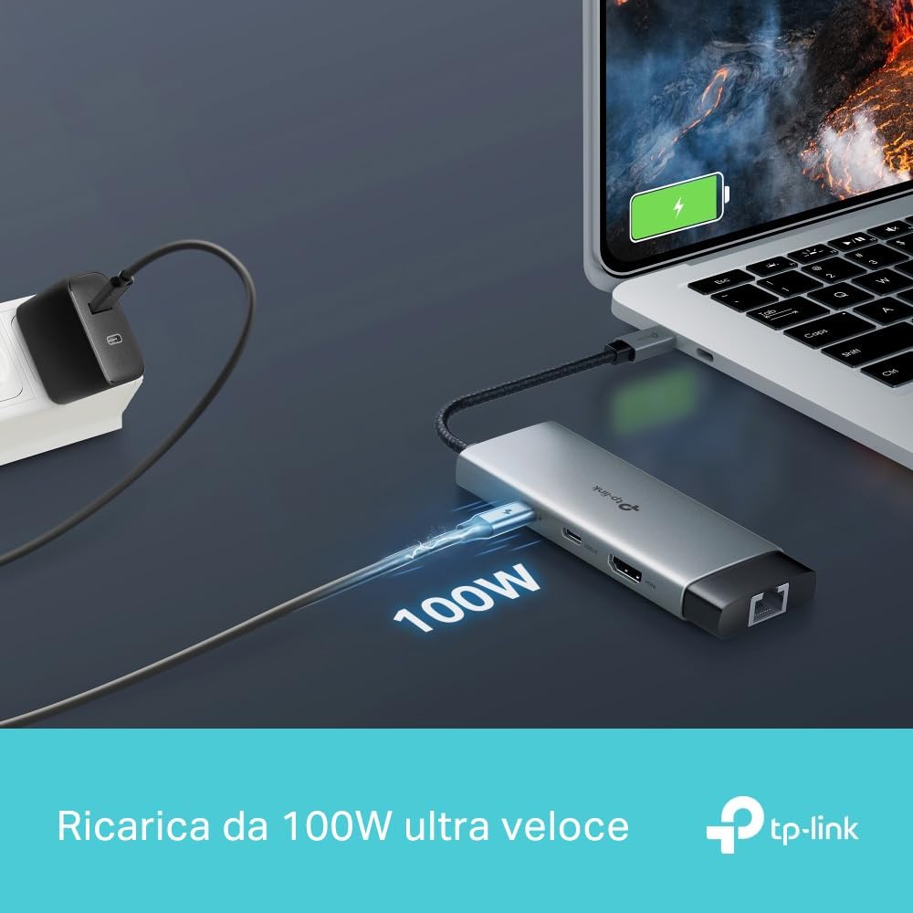 UH6120C Hub USB C 6 in 1, HDMI 4K@60Hz, Gigabit Ethernet TP-Link Showroom viveresmart.store & augmentedrealityoffers.com - P. IVA 02867250694 - DI PENTA ALESSIO - VIALE NETTUNO 167, 66023, FRANCAVILLA AL MARE (CH) - REA CH-438573