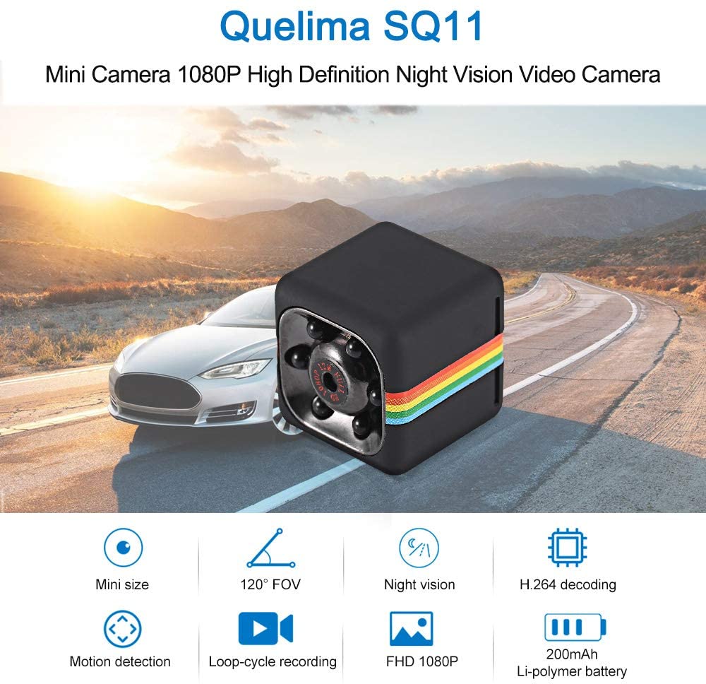 Mini videocamera HDR 1080 per auto. Visione notturna ad alta risoluzione