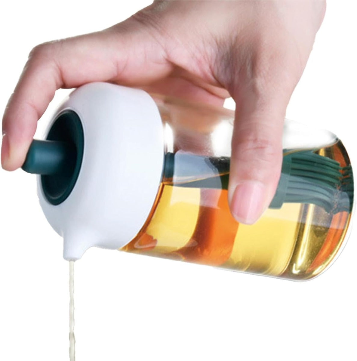 Borraccia per Olio 2 in 1 con Spazzola - Contenitore Multifunzionale per Condire e Cucinare