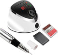 Fresa per Unghie Professionale 35000 Giri – Trapano Elettrico per Manicure e Pedicure con Pedale, Display LED, Punte e Bande Abrasive