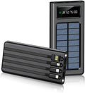 Power Bank Solare 20000mAh Ultra Capacità - Ricarica Super Veloce USB 4 in 1 con Display LED e Torcia LED Integrata