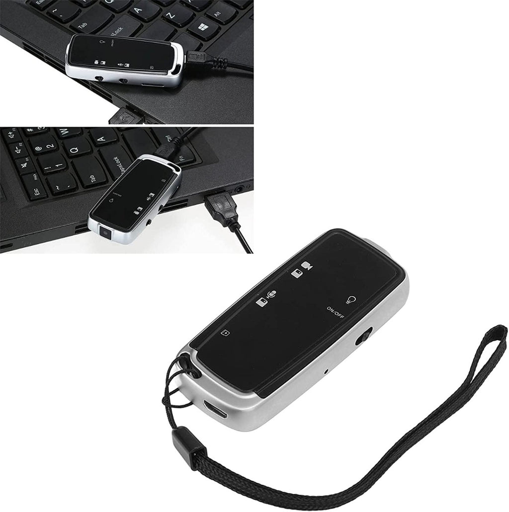 Mini Registratore Vocale con Videocamera con display USB Digital Dispositivo di Registrazione Digitale per Interviste a Conferenze, Riduzione del Rumore Acustico, Qualità del Suono HD