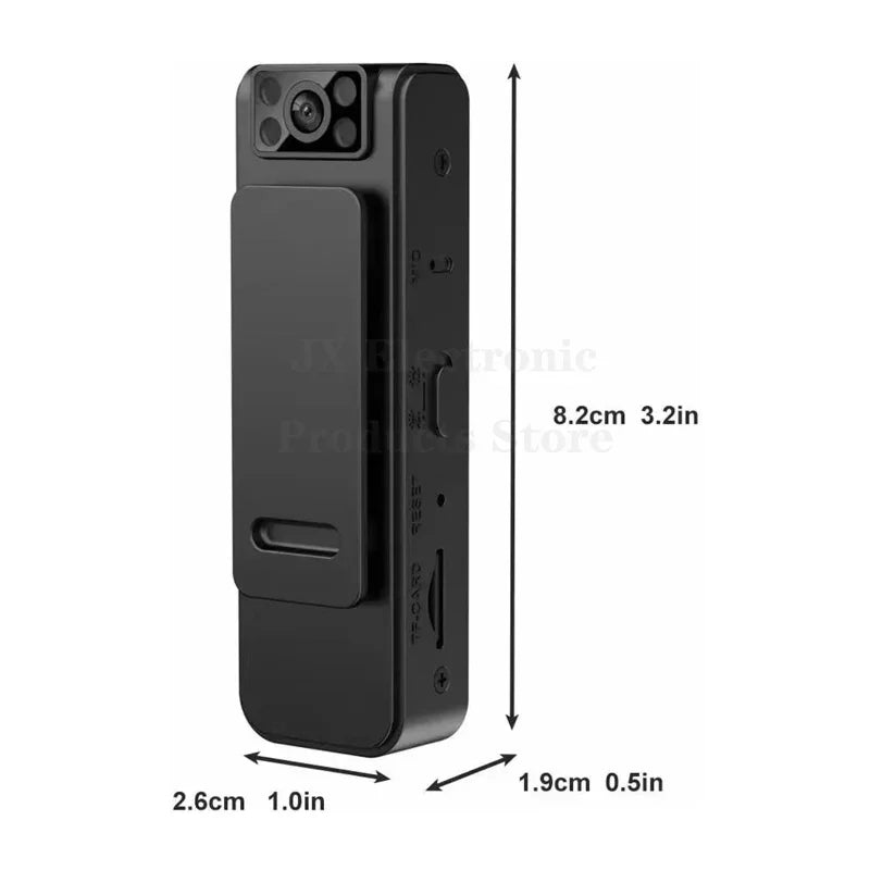 Mini Telecamera Tascabile WiFi 1080P con Visione Notturna – Videocamera Indossabile con Clip e Magnetica, Obiettivo Rotante Grandangolare, Registrazione Loop per Sicurezza, Auto e Uso Quotidiano