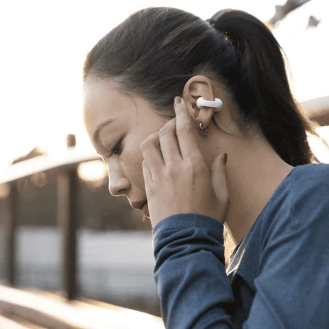 Auricolari Bluetooth 5.3 senza fili e con clip per orecchio impermeabile mini sport corsa anti-rumore qualità HIFI lunga durata della batteria