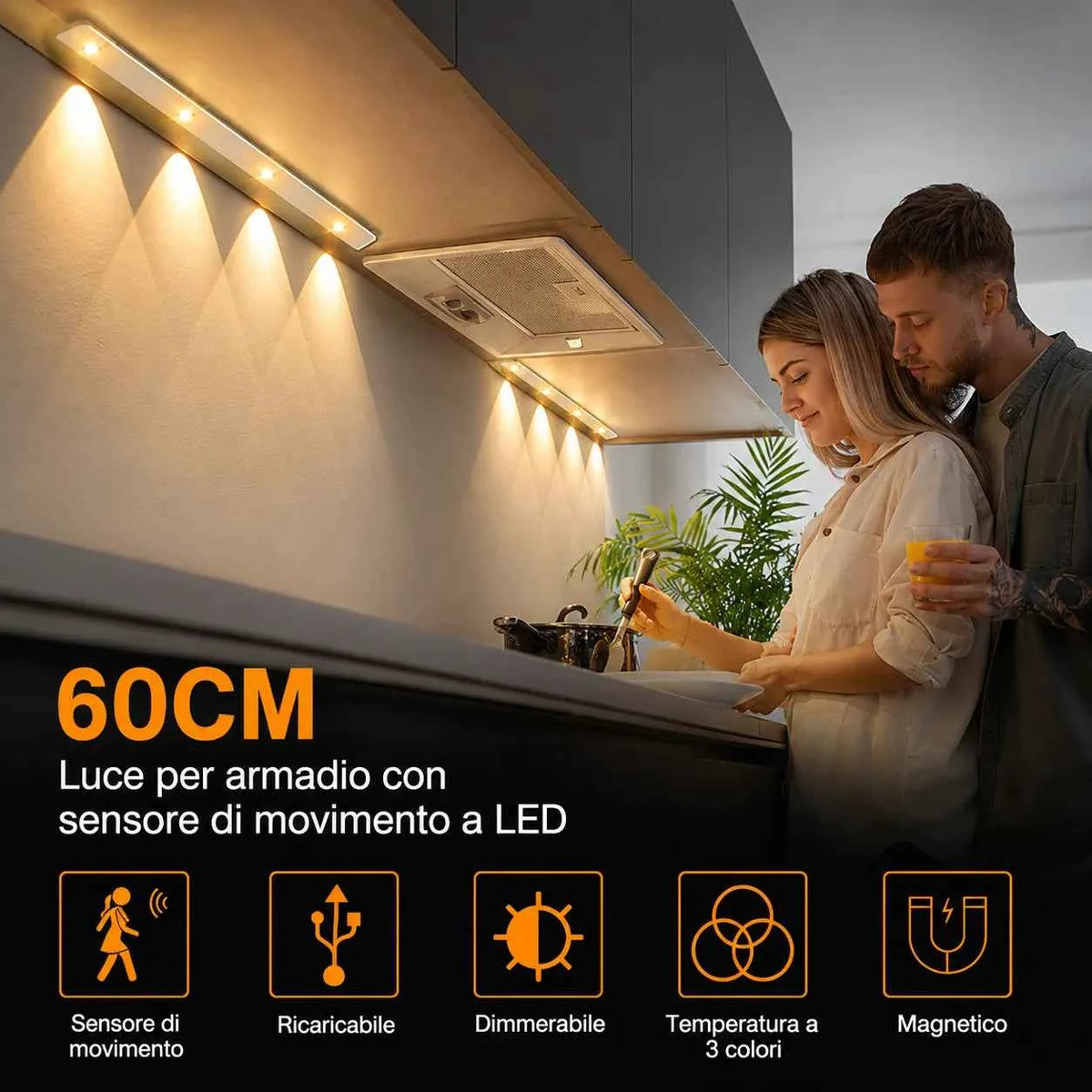Lampada led 60 cm Ricaricabile - MercatoneSmart.it