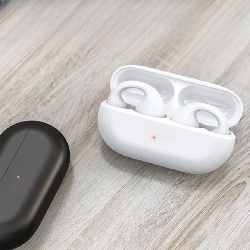 Auricolari Bluetooth 5.3 senza fili e con clip per orecchio impermeabile mini sport corsa anti-rumore qualità HIFI lunga durata della batteria