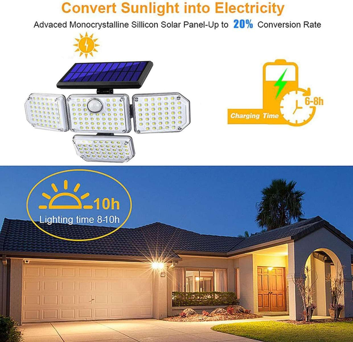 Luci solari esterno 144 led - MercatoneSmart.it