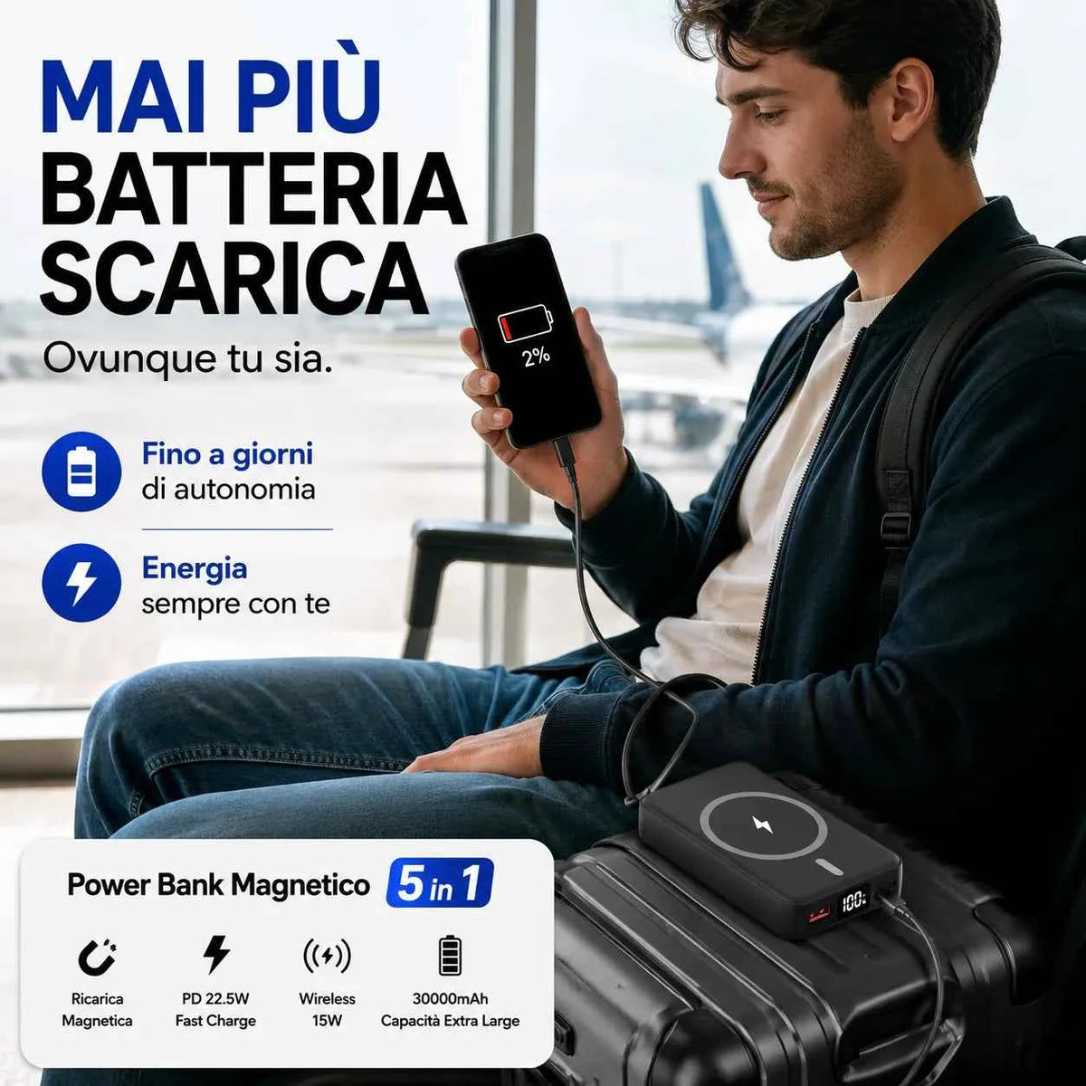 Power Bank 30000mAh - MercatoneSmart.it