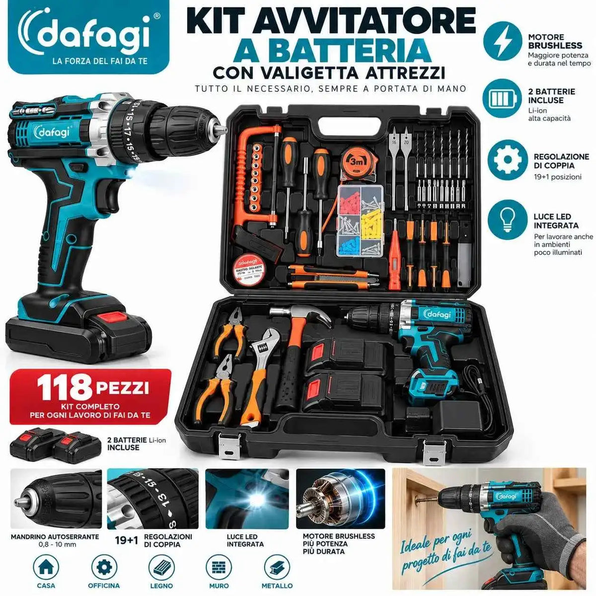 Kit Valigetta Attrezzi 118 Pezzi - MercatoneSmart.it