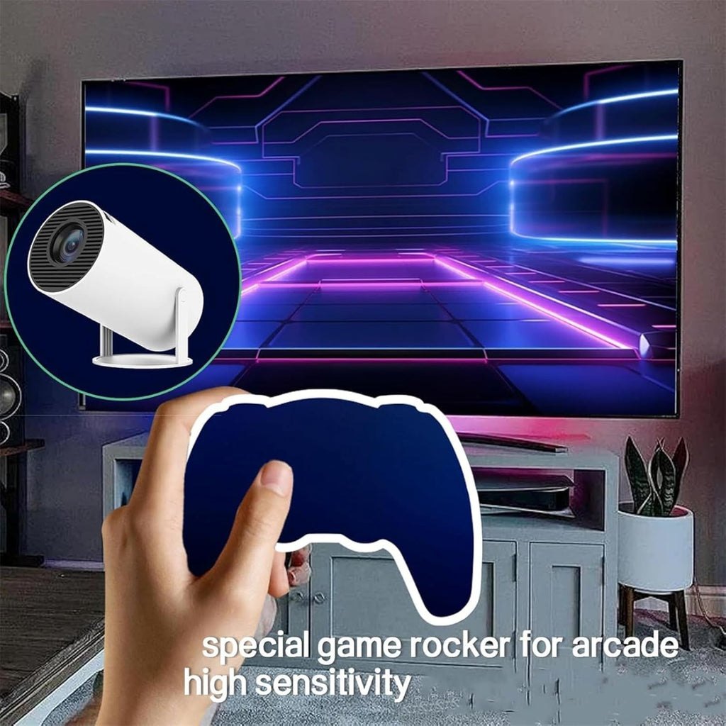 Proiettore Console 2 in 1 – Console Retro Portatile con Proiettore HD 4K, 36.000 Giochi, WiFi, Bluetooth e 2 Controller Wireless
