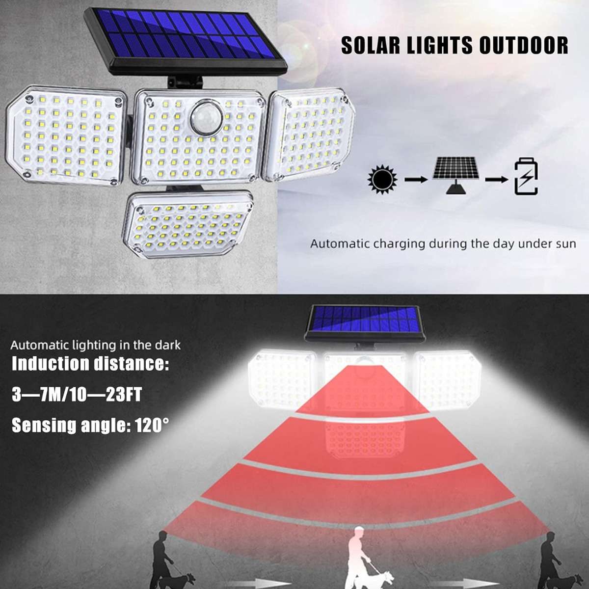 Luci solari esterno 144 led - MercatoneSmart.it