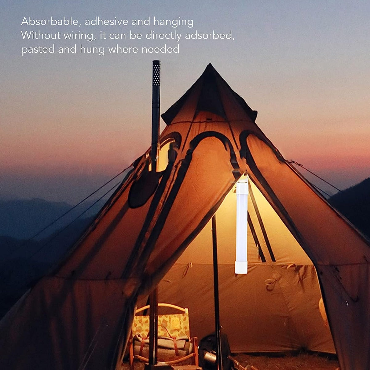 Lampada da Campeggio a LED con Pannello Solare Lampada di Emergenza da Campeggio Ricaricabile USB Solare Impermeabile Per Luci Esterne Ricaricabile Tramite USB