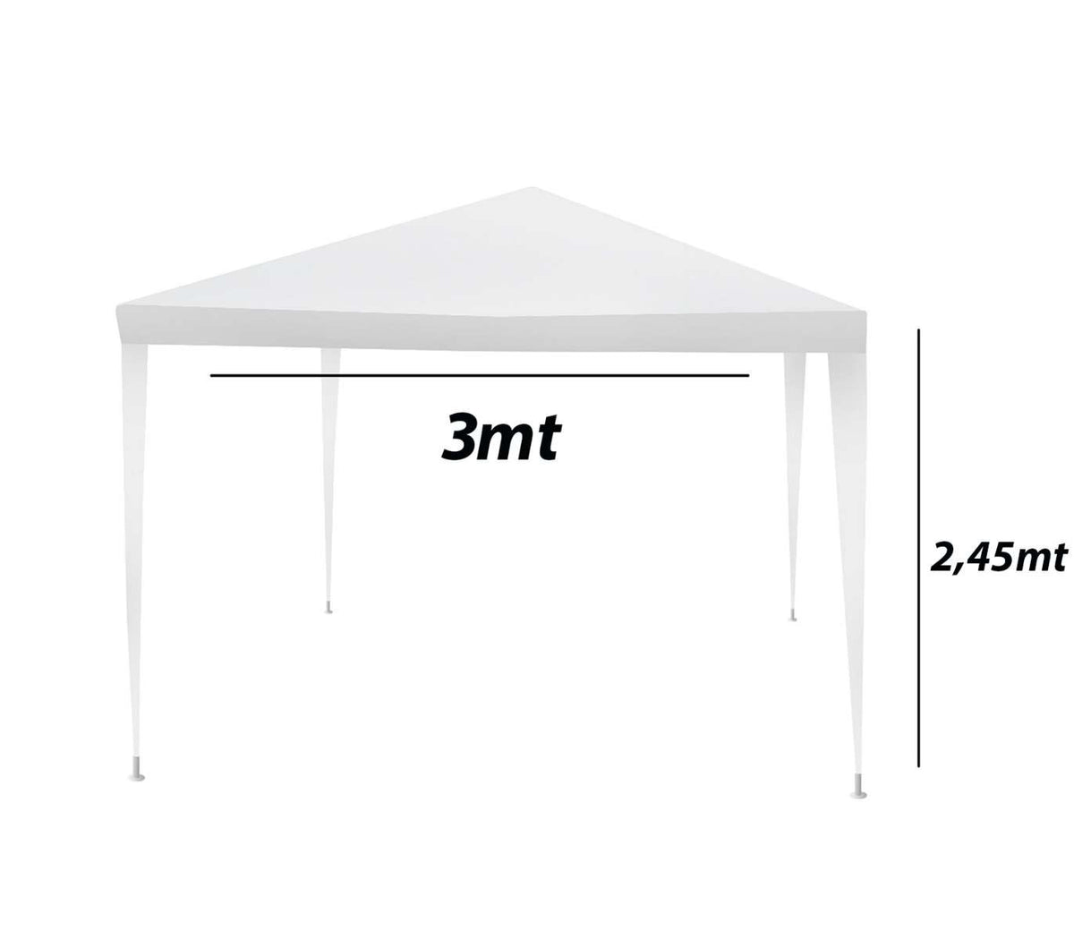 Gazebo 3x3 mt bianco - MercatoneSmart.it