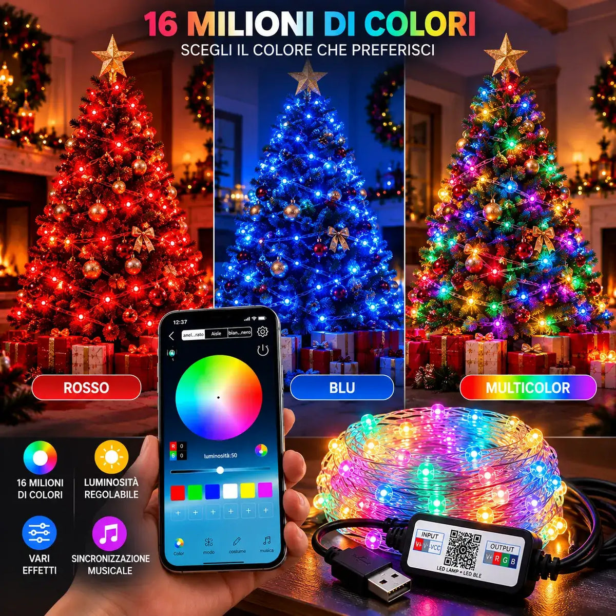 Natale 2026 Luci LED smart - MercatoneSmart.it