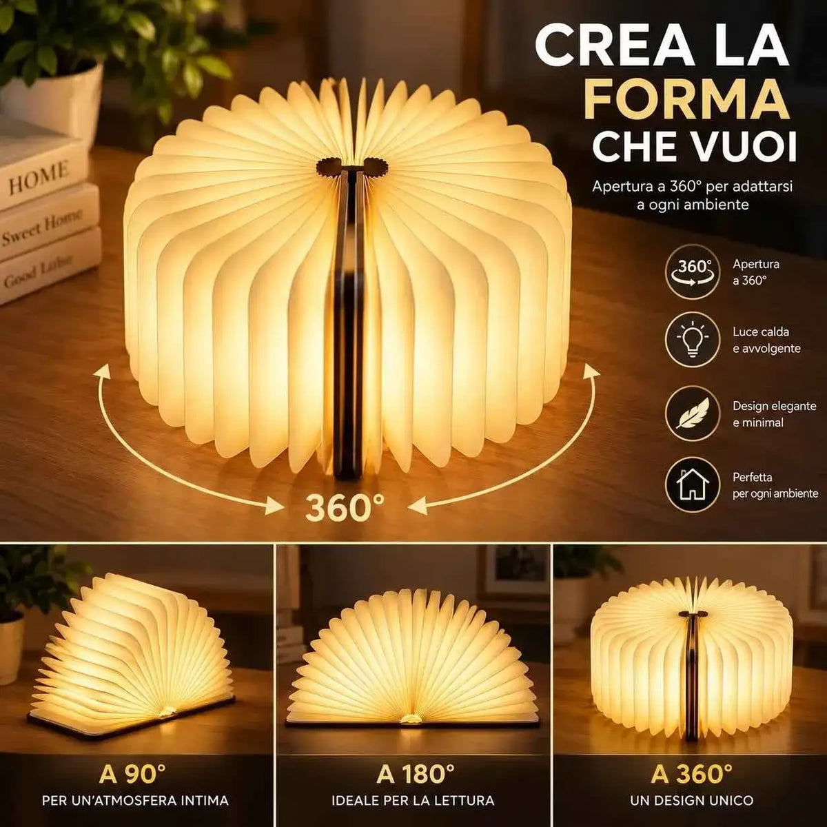 Lampada LED Libro 360° - MercatoneSmart.it