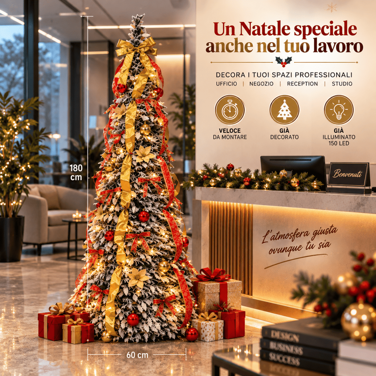 Albero pop-up 180cm neve - Mercatone Smart