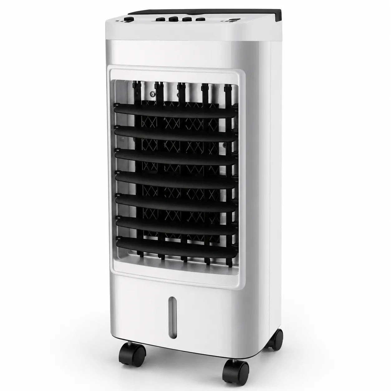 Raffrescatore d'Aria Portatile Evaporativo 6L con Ruote – 65W, Oscillazione Automatica 60°, 3 Velocità, Serbatoio ad Acqua, Raffrescamento per Casa e Ufficio